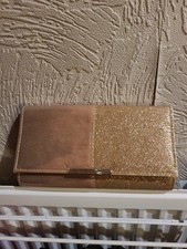Quiz Rose Gold Sparkly Clutch Bag