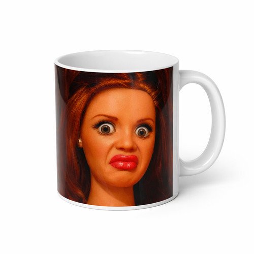 Funny mug disgusted doll - disgusted,