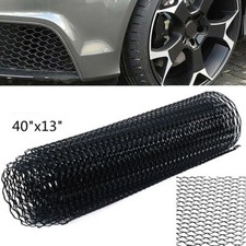 40''x13'' Aluminum Mesh Grill Cover Car Bumper Fender Hood Vent Grill Net Black