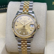 Rolex Datejust 31mm 278273 Yellow Gold Diamond Champagne Dial Watch B&P 2025