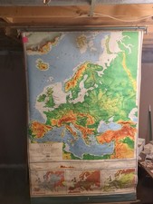 1962 Pull Down School Map Of