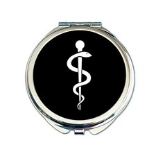 Rod of Asclepius Compact Mirror | Gift for Doctors, Nurses & NHS Staff