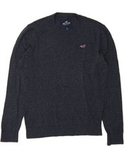 HOLLISTER Mens California Crew Neck Jumper Sweater Medium Navy Blue DR73