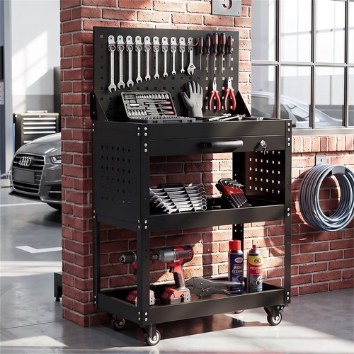 Steel garage tool cart - cart, work