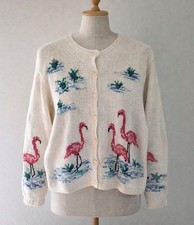 Vintage Hand Knit Flamingo
