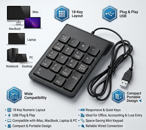 Numeric keypad wired - numeric,
