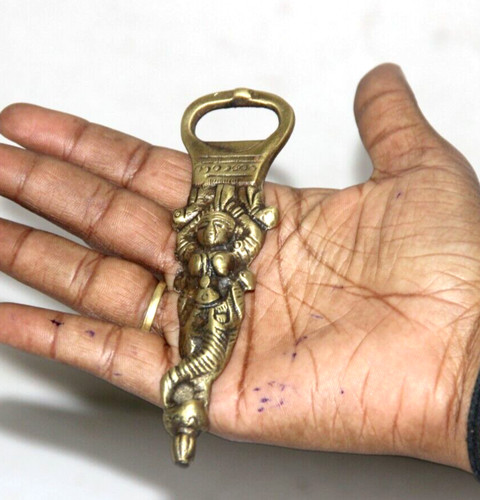 Vintage brass beer bottle - vintage,