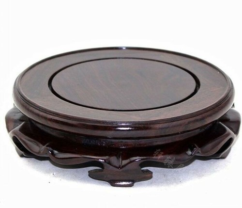 Round wooden display stand - 1x,
