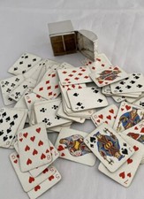Sterling Silver Playing Card Box POKER 1898 Chester VICTORIAN Antique 2 Set Box