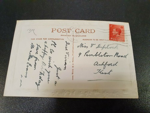 Genealogy postcard miss vivian - miss,