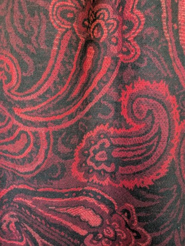 Avon red paisley tapestry - avon,