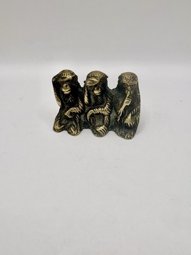 Vintage solid brass - three, wise