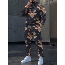 Men's 3D Print Hooded Sweater