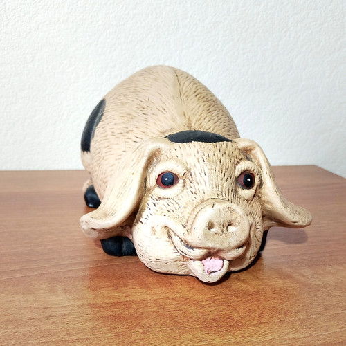Pig lying ornament - ornament, large