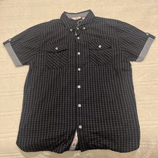 Men’s Lee Cooper SS Blue / Black Shirt Size Medium / BNWT