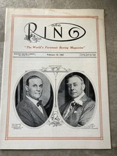 boxing magazine  Rare  the  Ring Vintage Reprint Of The 1st The  Feb 16th 1922