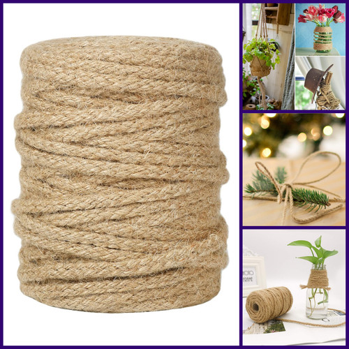 100ft 5mm natural braided jute - 100ft,