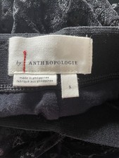 Anthropologie The Joni Black Velvet Flare Trousers Size 8