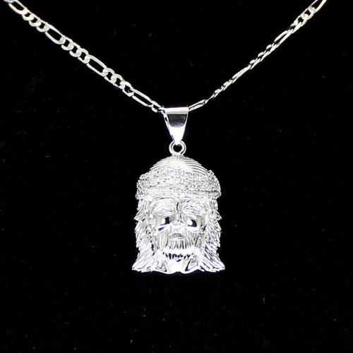 Jesus piece iced - jesus, pendant