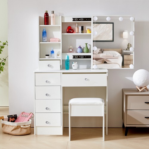 Yamissi white dressing table - yamissi,