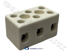 HEATED GANTRY UNIT TERMINAL CONNECTOR BLOCK 57A 3 POLE HIGH TEMPERATURE CERAMIC 