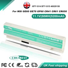58WH BTY-S14 BTY-S15 Battery For MSI 1756 GE60 GE70 GP60 Medion Akoya Mini E1311