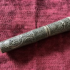 18th Century Silver-Gilt Filigree (Wirework) Cylinder Bodkin/Needle Case Etui