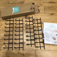 	Garden Tool Storage Rack 160cm Wall-Mounted Metal Tool Organizer for Shed