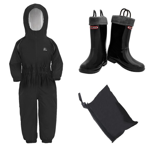 Zorax black kids waterproof - kids,