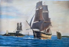 SEASIDE  MARINE OIL PAINTING