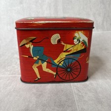 Vintage Metal Lidded Tea Tin