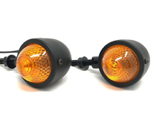 Motorbike Indicators Retro Cafe Racer Scrambler Brat Bike Streetfighter - Black