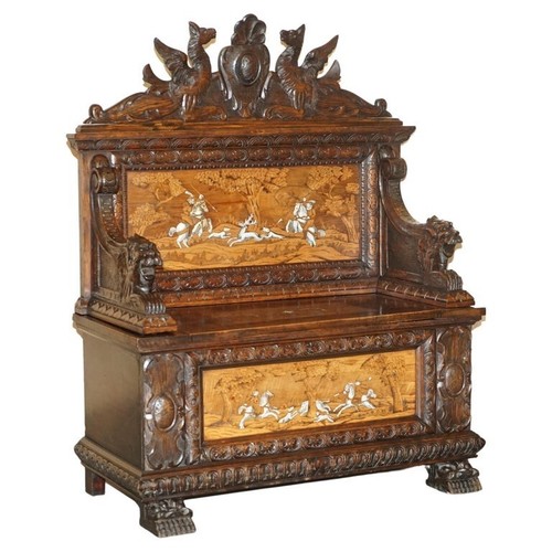 Antique lion griffon carved - griffon,