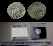 W762: 1588 (Nov) James VI Hammered Billon Silver Hardhead or Twopence, S.5518