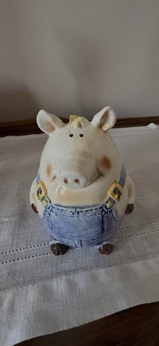 Vintage ceramic pig - ceramic,