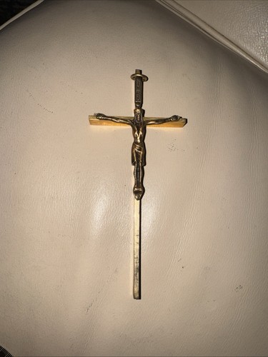 Brass crucifix jesus inri - brass,