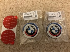 BMW badge 2 *82mm M Series 50th Anniversary Emblem Badge - Genuine BMW 