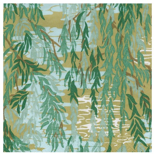 Willows green caspari - green, paper