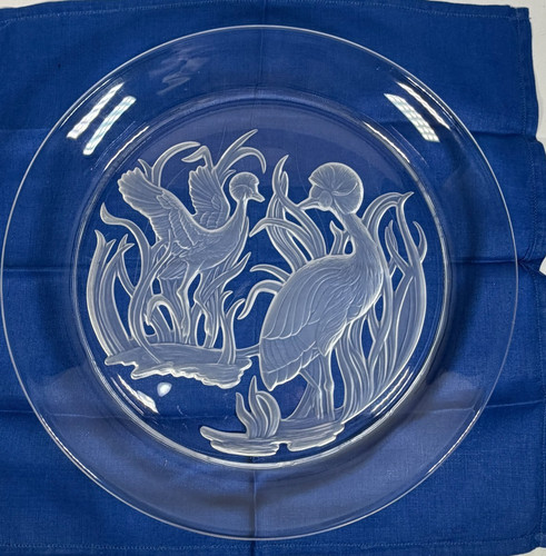 Vintage glass plate lalique - glass,