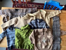 Bundle Damaged Woollens for Crafting Felted 100% wool Shrunk Jumpers 7 Items