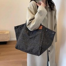 Leopard Print Canvas Tote Bag