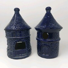 Vintage Blue Glazed Pottery