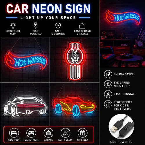 Led car neon sign - led,