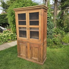 Antique Pine Kitchen Larder Pantry Cupboard Shelves