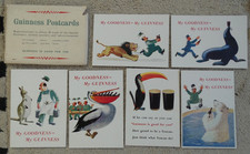 6 Vintage Guinness Advertising Postcards in original envelope Dated 1960s
