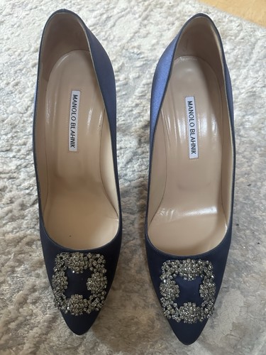 Manolo blahnik hangisi navy - hangisi,