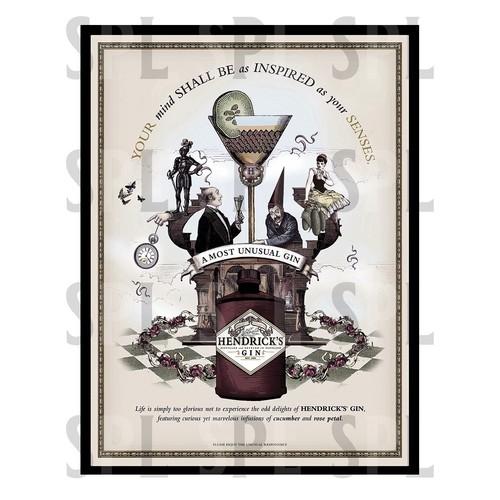 Vintage hendricks gin metal - vintage,