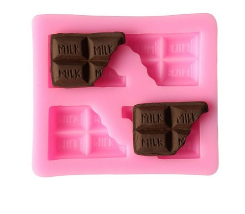 Half chocolate bar - half,