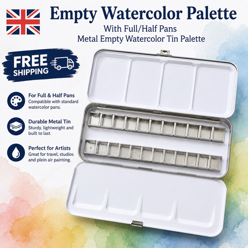 Empty watercolor palette with - watercolor,