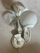 Italian Enamel Wall Light / Mid Century Sconce  Lamp / Palm Leaf / Terzani
